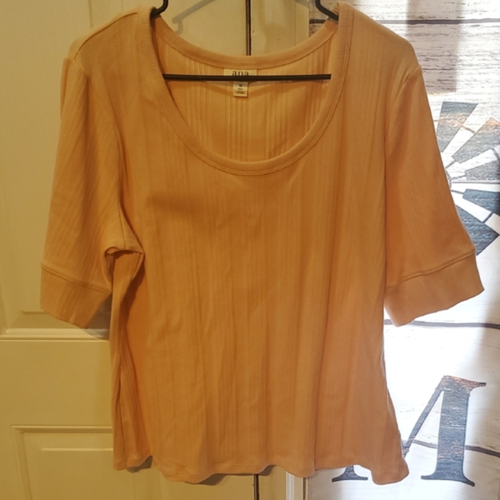 a.n.a Light Coral Short Sleeve Top